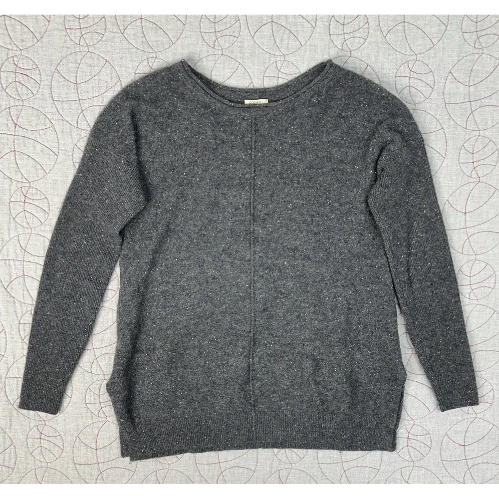 Project J Sweater Charcoal Gray Cashmere Speckled Pullover / Women's XS